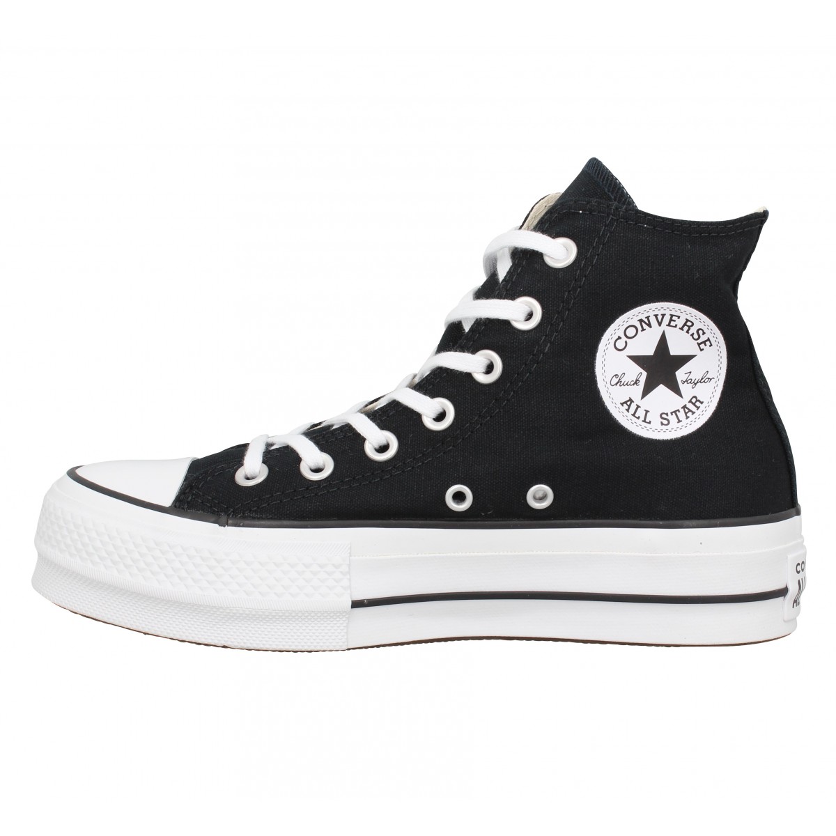 converse noire plateforme