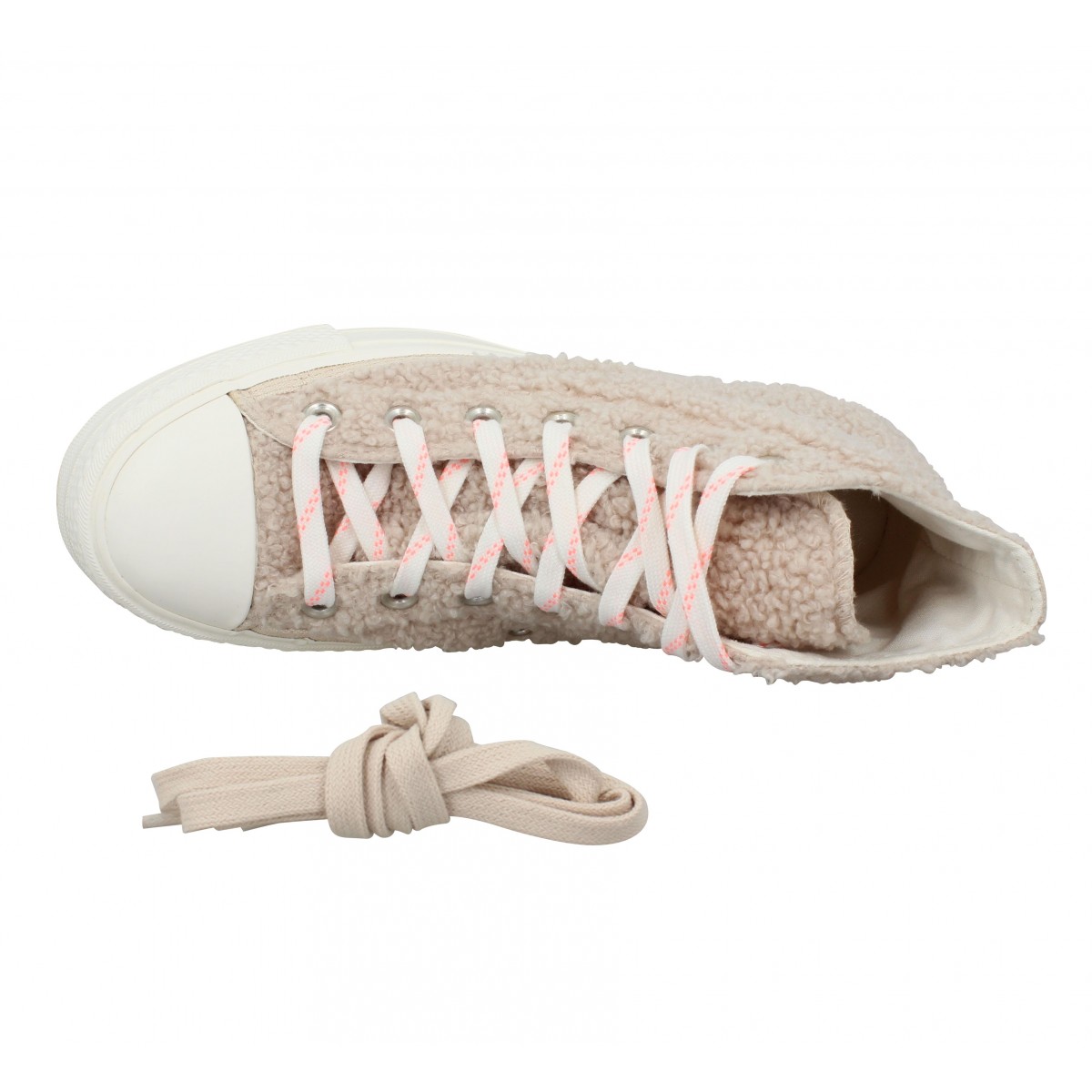converse femme mouton beige