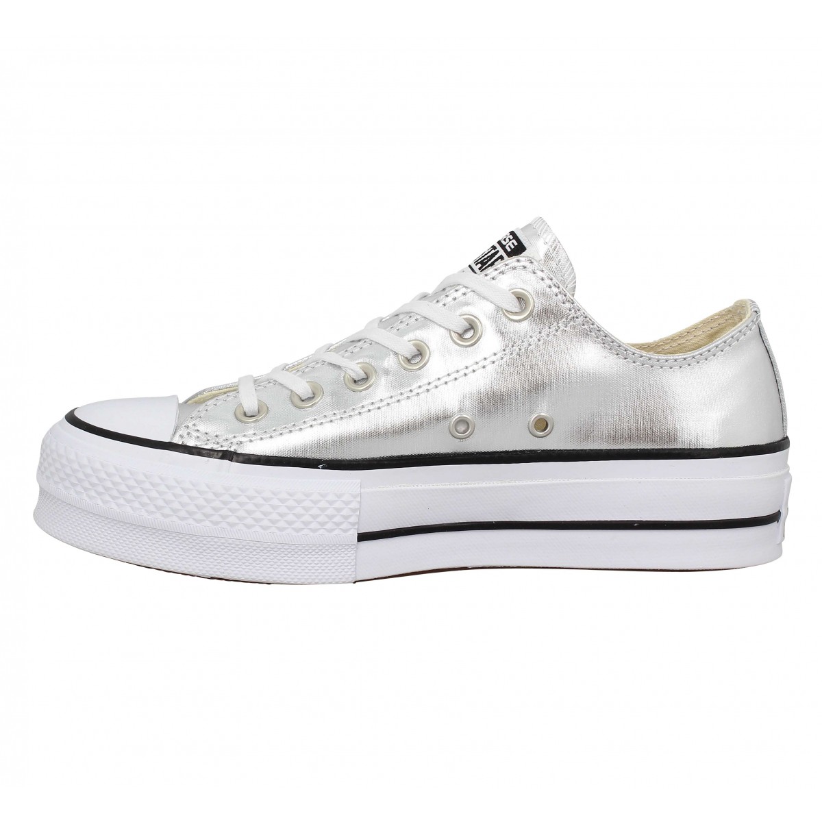 converse femme argentée