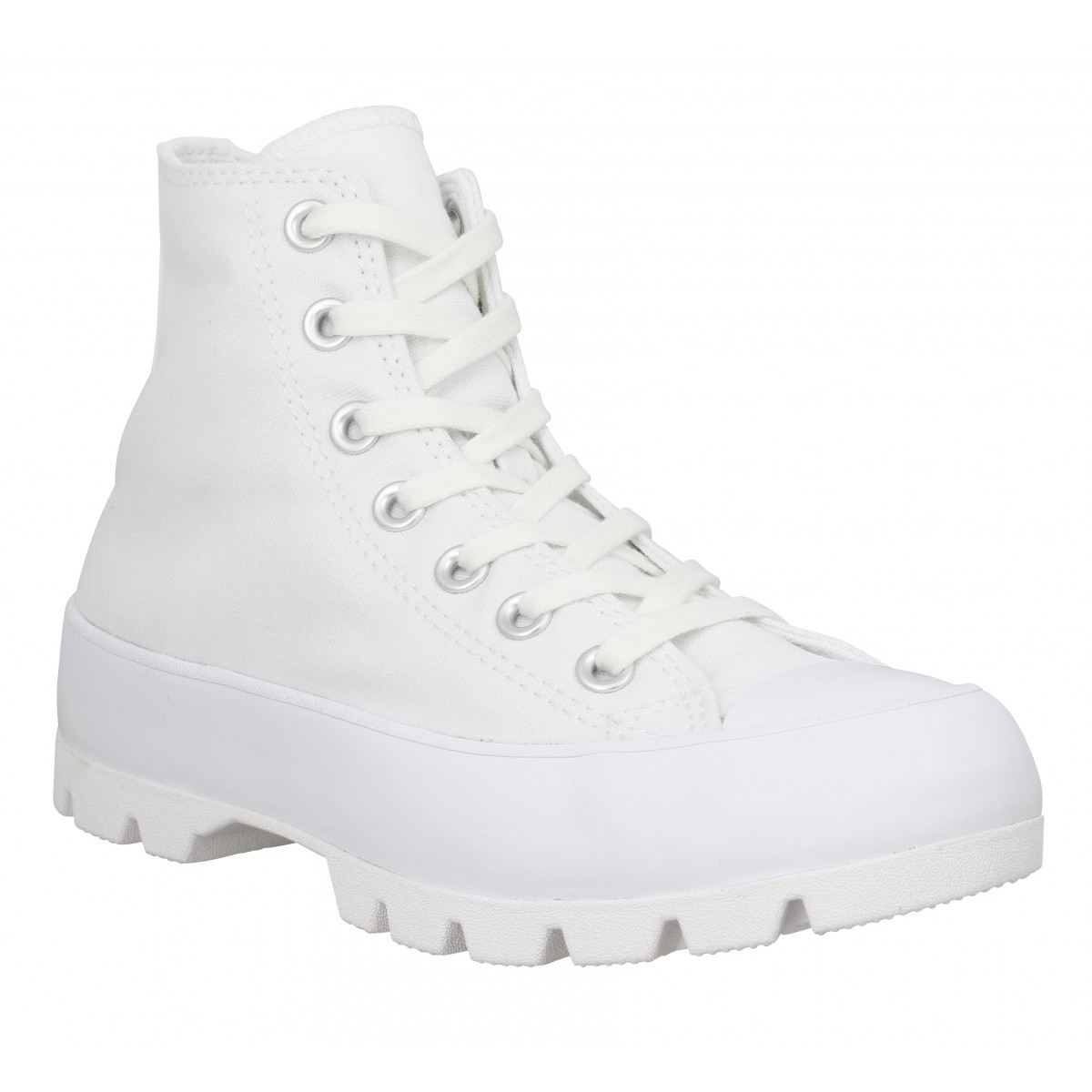 converse haute blanche vernis