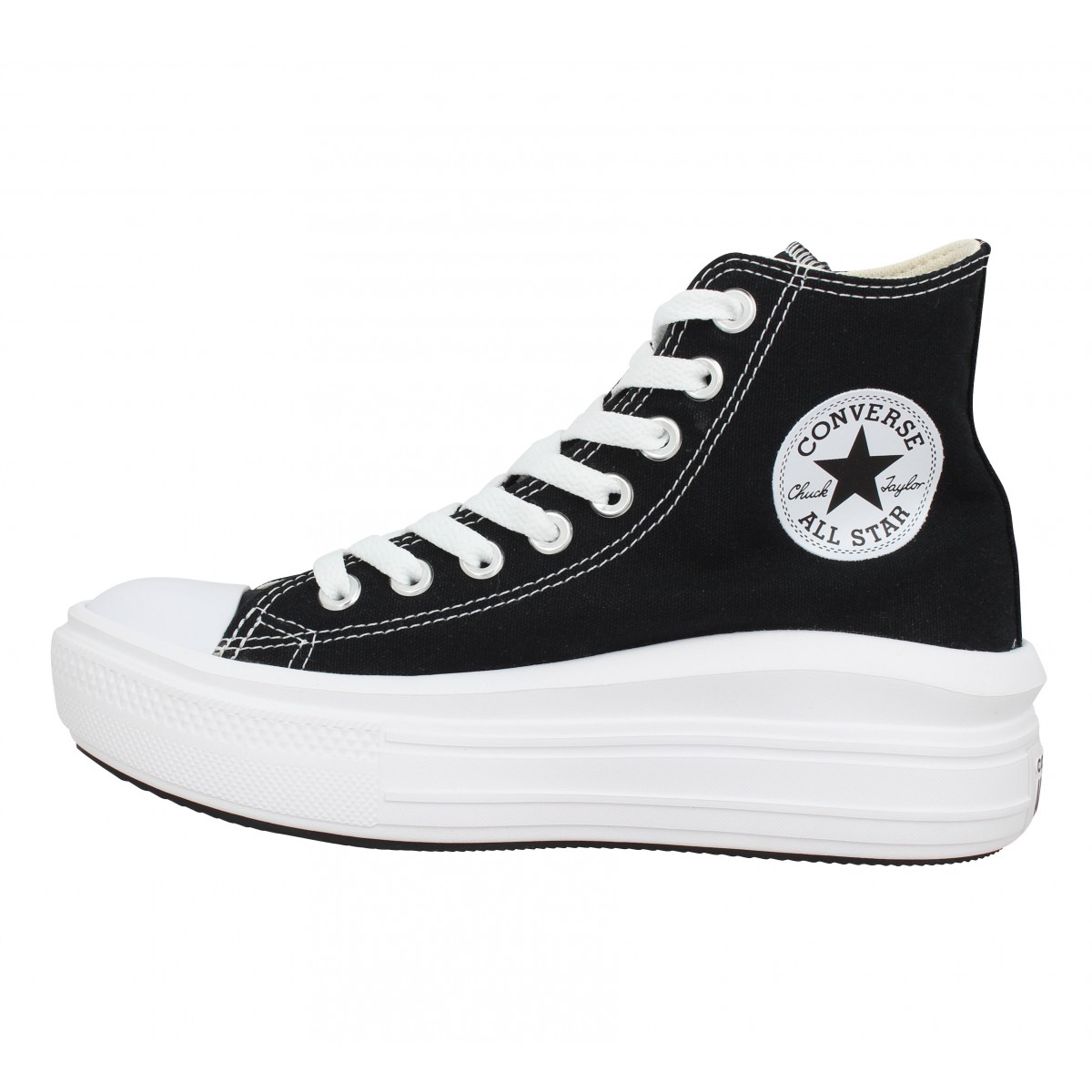 converse noire plateforme