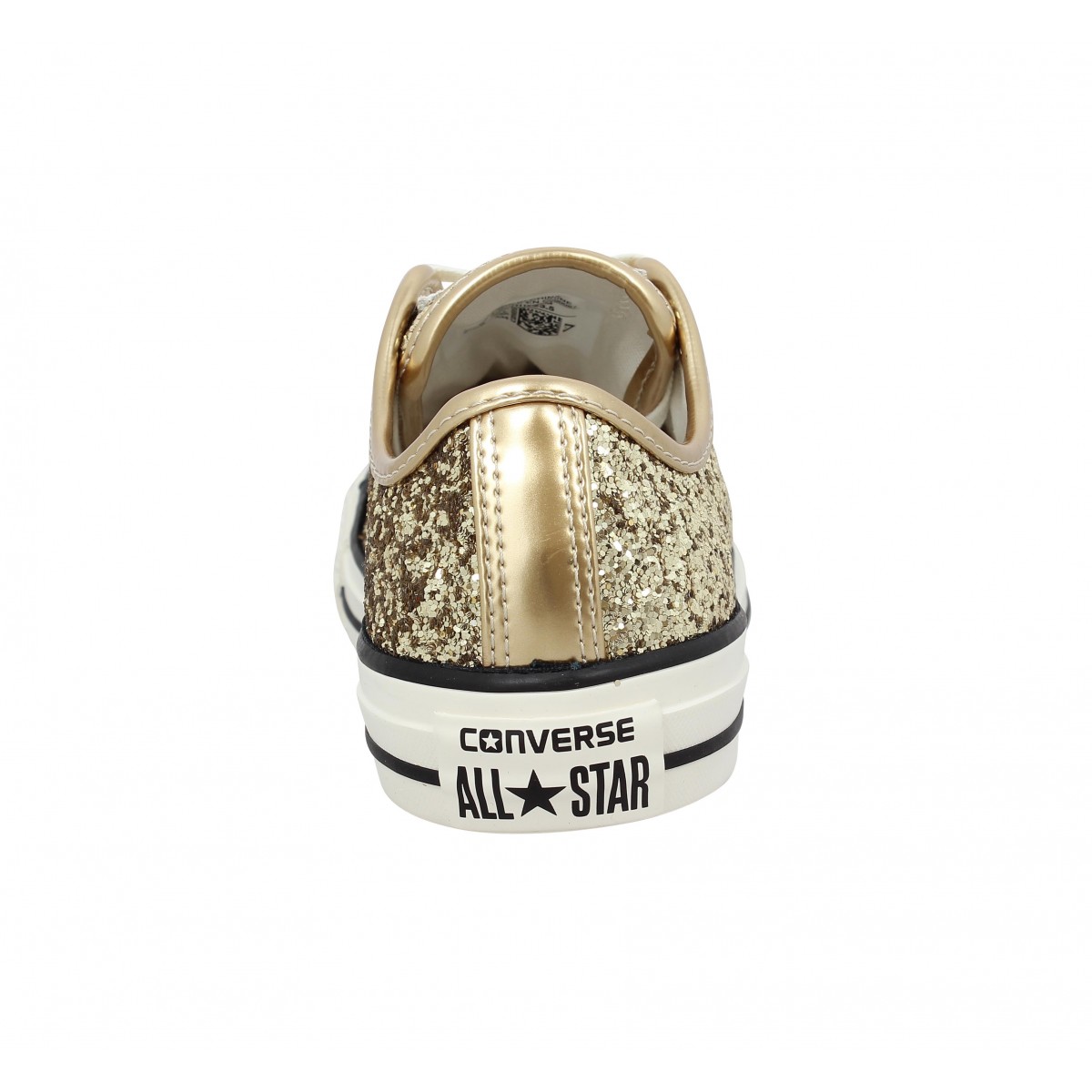 Converse paillette doré top