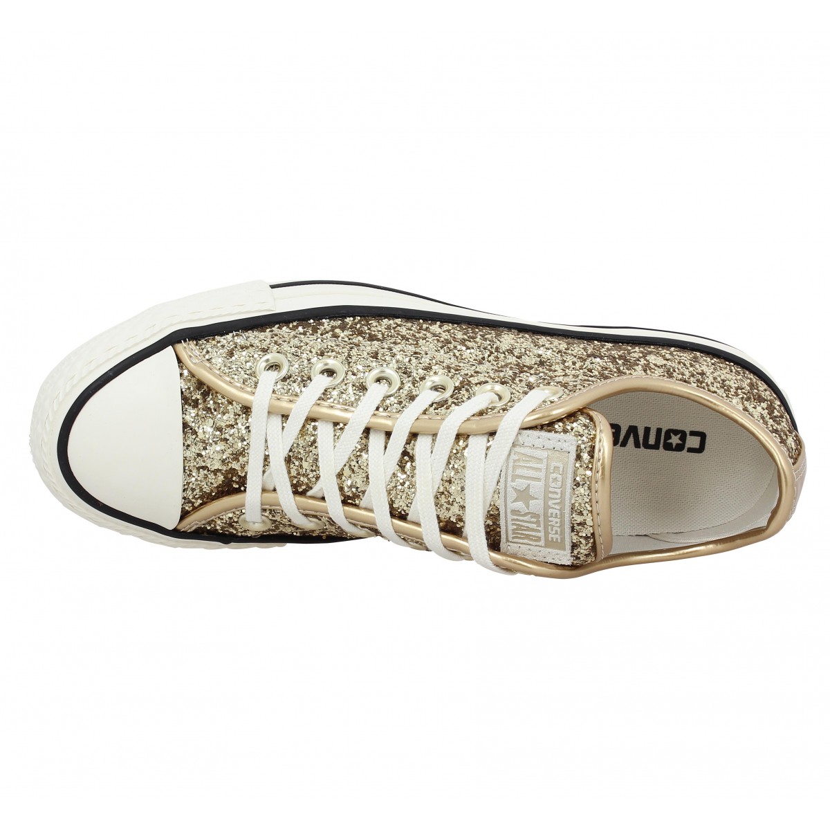 converse paillette dore