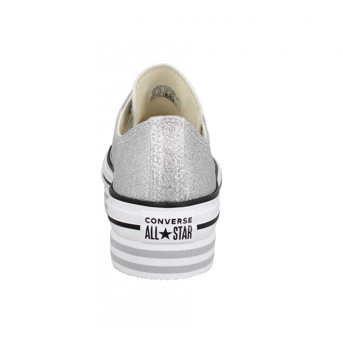 slip on argenté femme