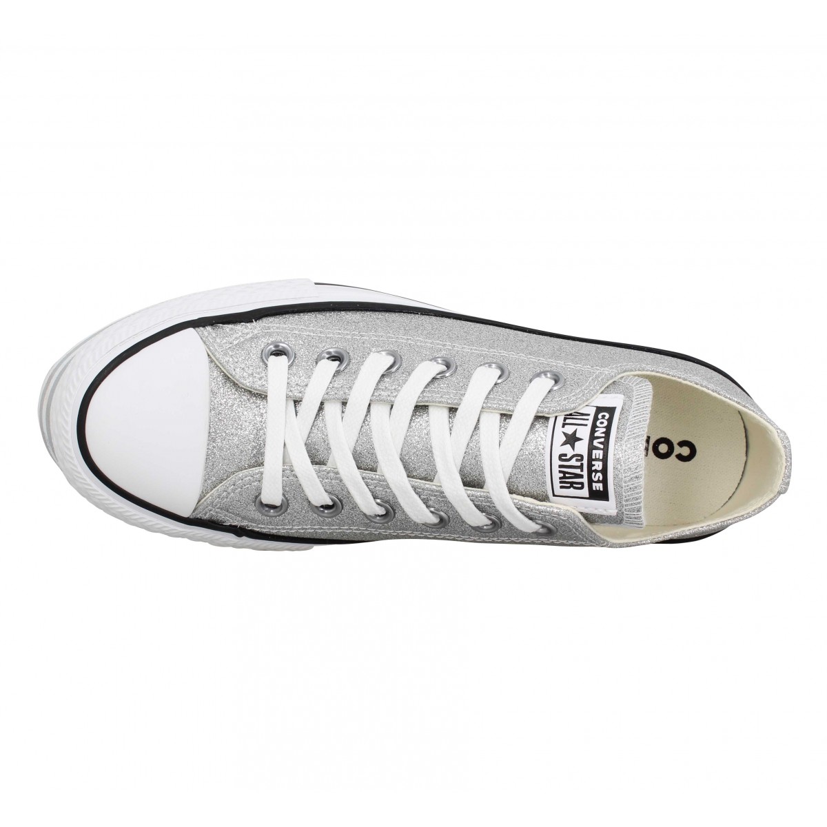 converse homme argentée