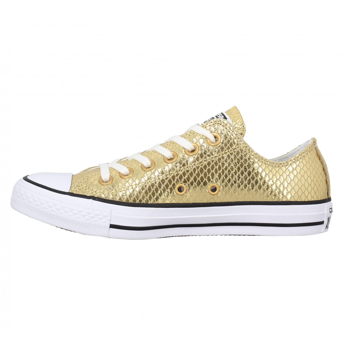 converse blanc et or