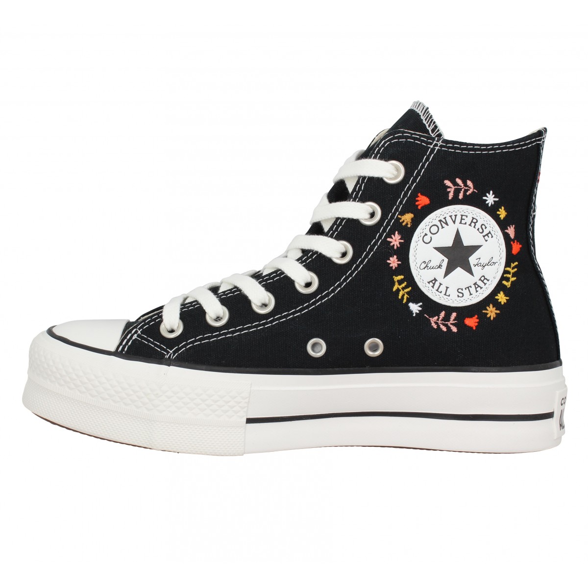 CONVERSE CT All Star Lift Hi It's Okay To Wander toile Femme Noir
