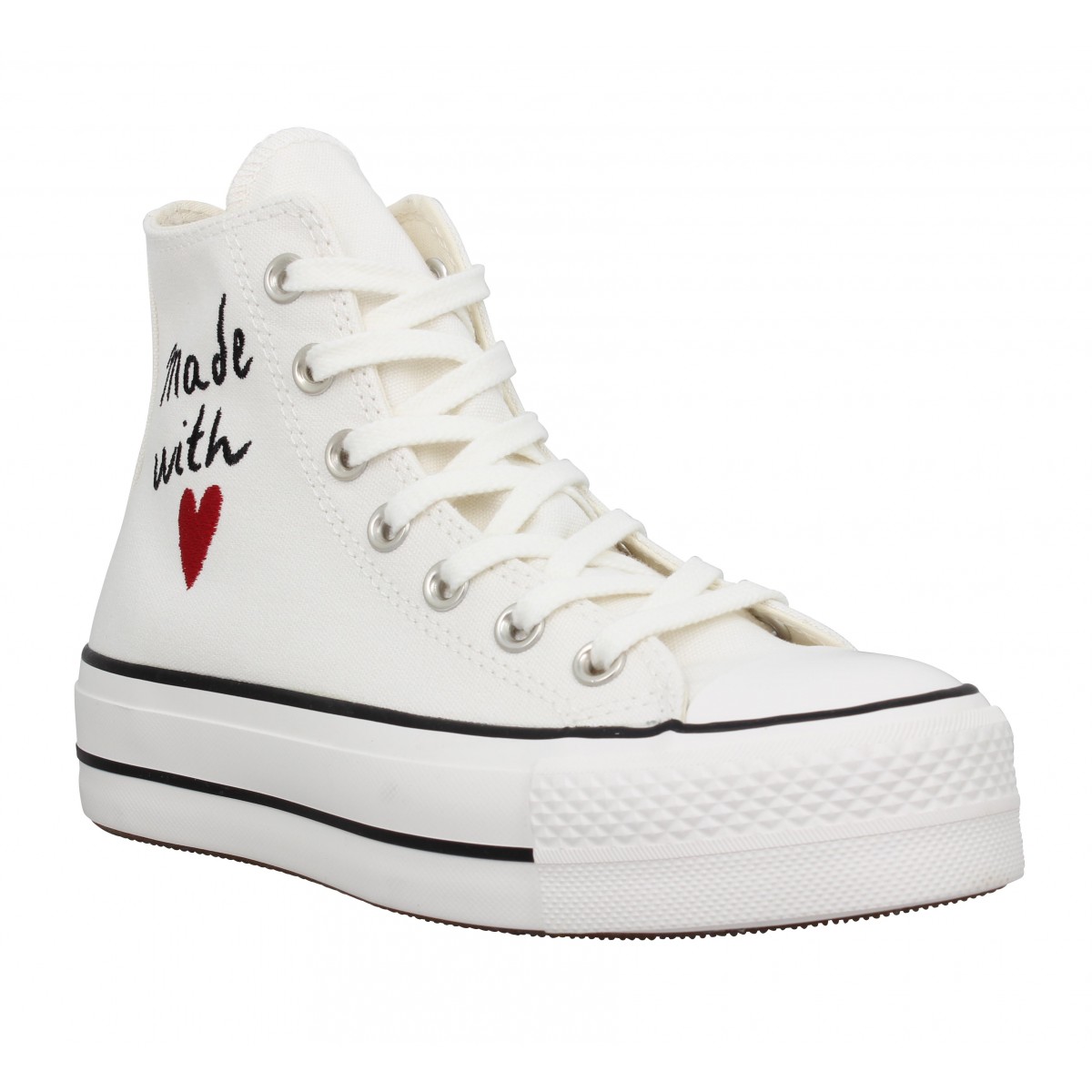 Chaussures Converse ct all star lift hi valentine s day toile ...