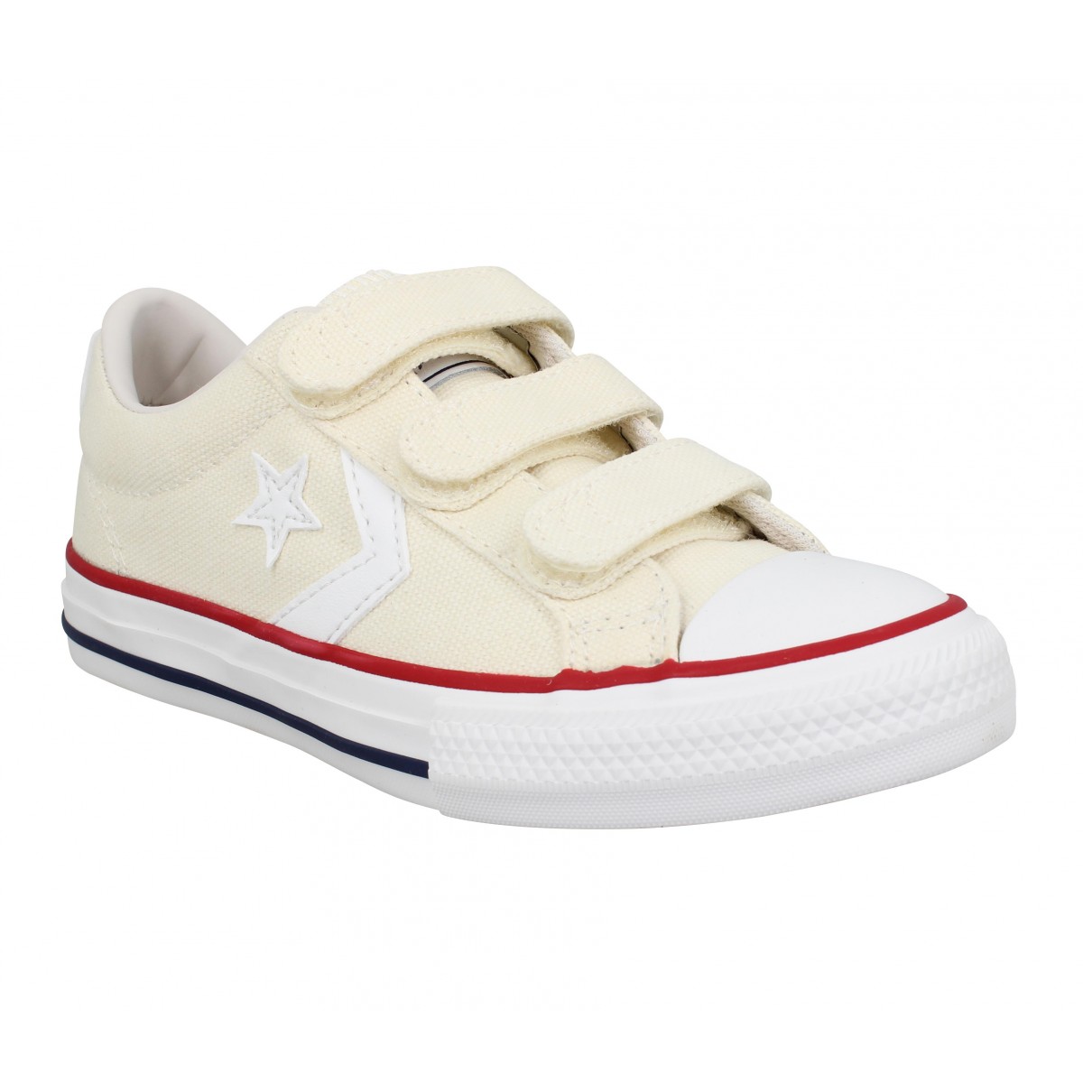 Converse star player 3v toile enfant egret enfants Fanny chaussures