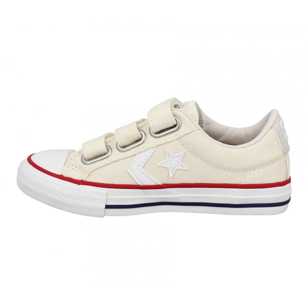 Converse star player 3v toile enfant egret enfants Fanny chaussures