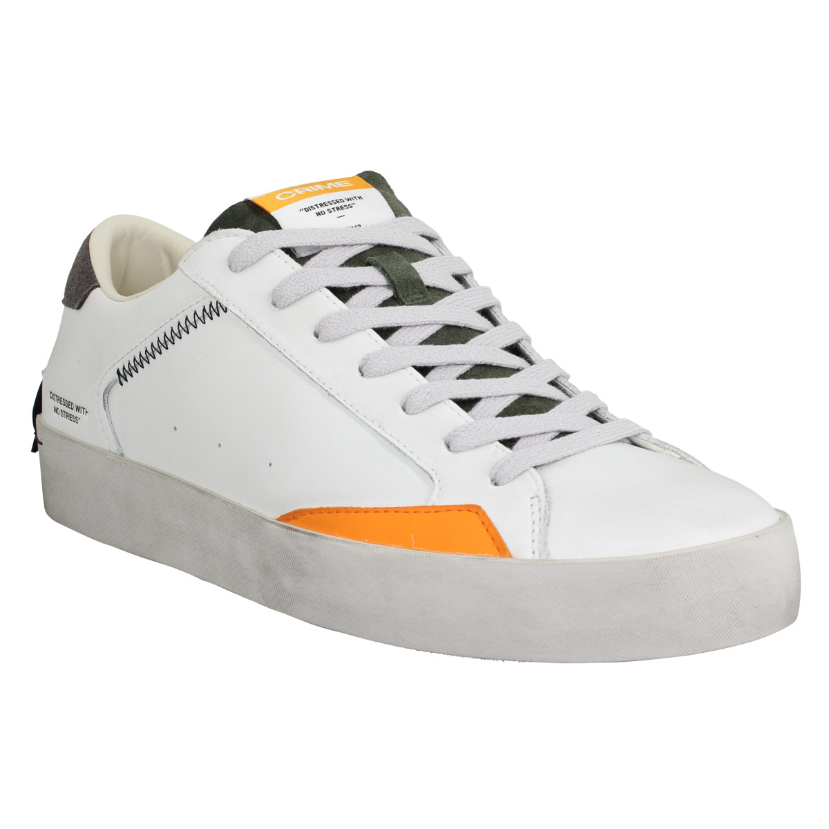 Crime Homme London Distressed Cuir...