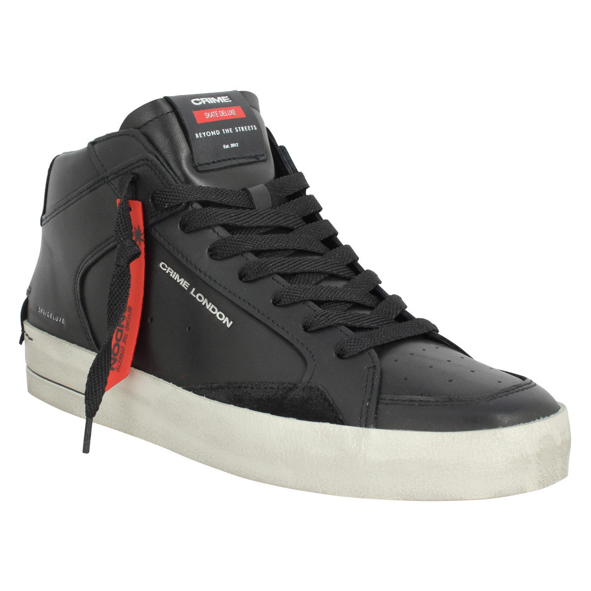 Crime Homme London Sk8 Deluxe Mid Cuir...