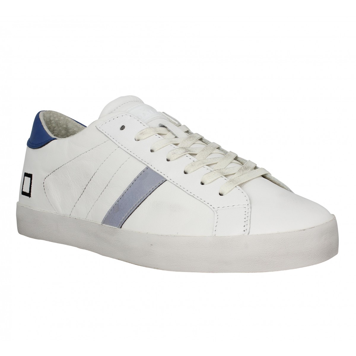 Baskets D.A.T.E Hill Low cuir Homme Blanc