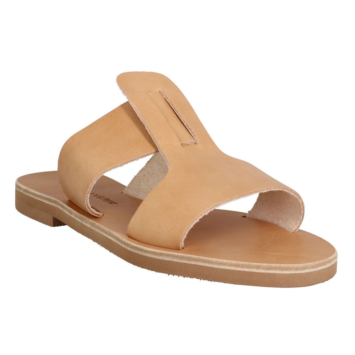 Nu-pieds DELPHINE X VICTOR Chiara cuir Femme Naturel