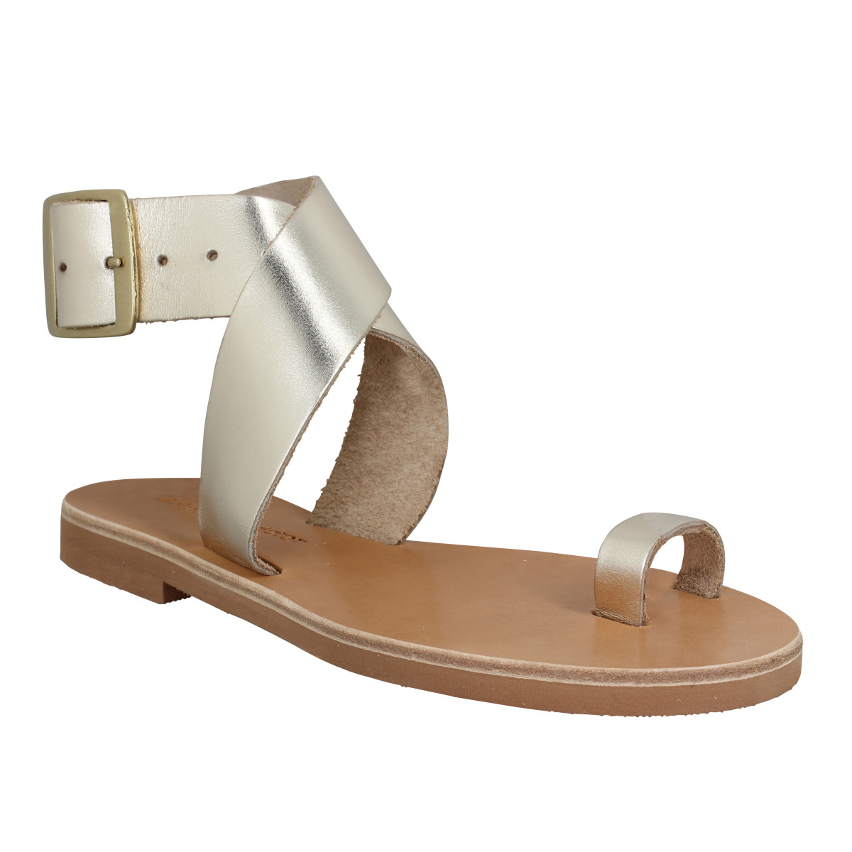 Nu-pieds DELPHINE X VICTOR Tara cuir Femme Gold