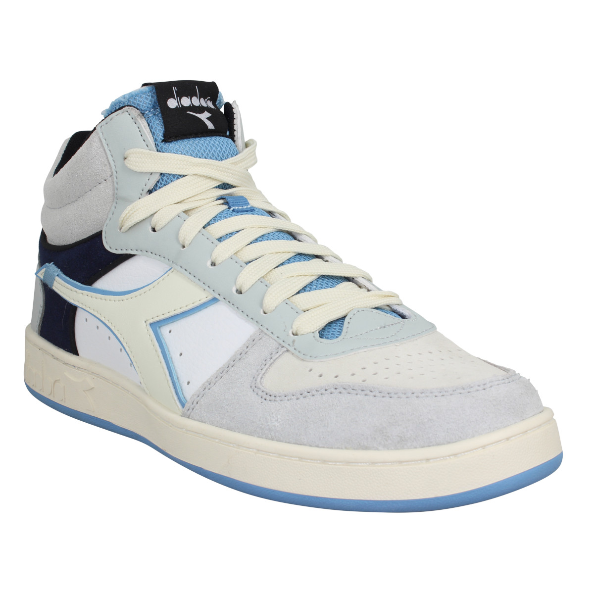 DIADORA Magic Basket Demi twin cuir velours Homme-42-Skygrey