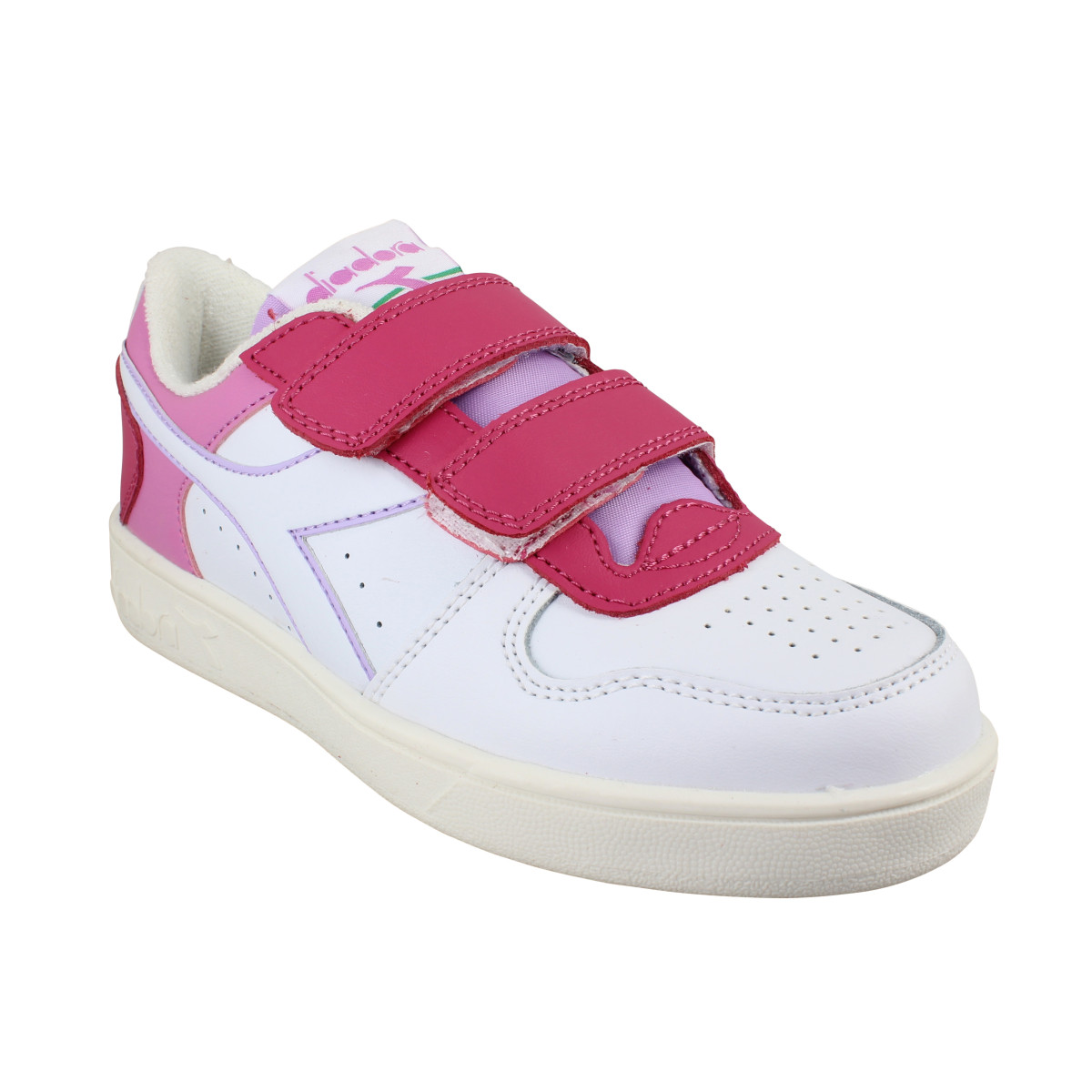 DIADORA Magic Basket Low cuir simili Enfant-29-Pink