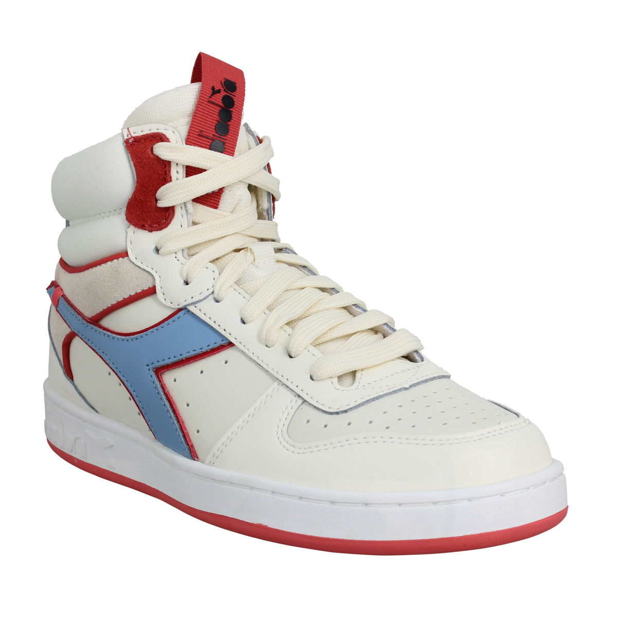 Baskets DIADORA Magic Basket Mid cuir simili Femme White Sky