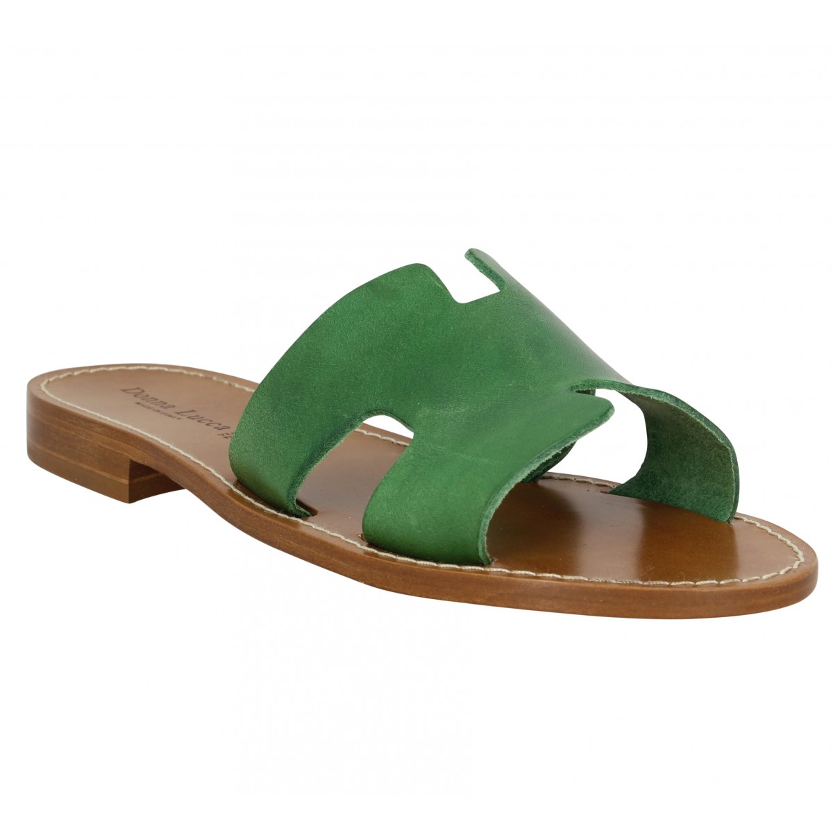 Chaussures cuir vert femme new arrivals