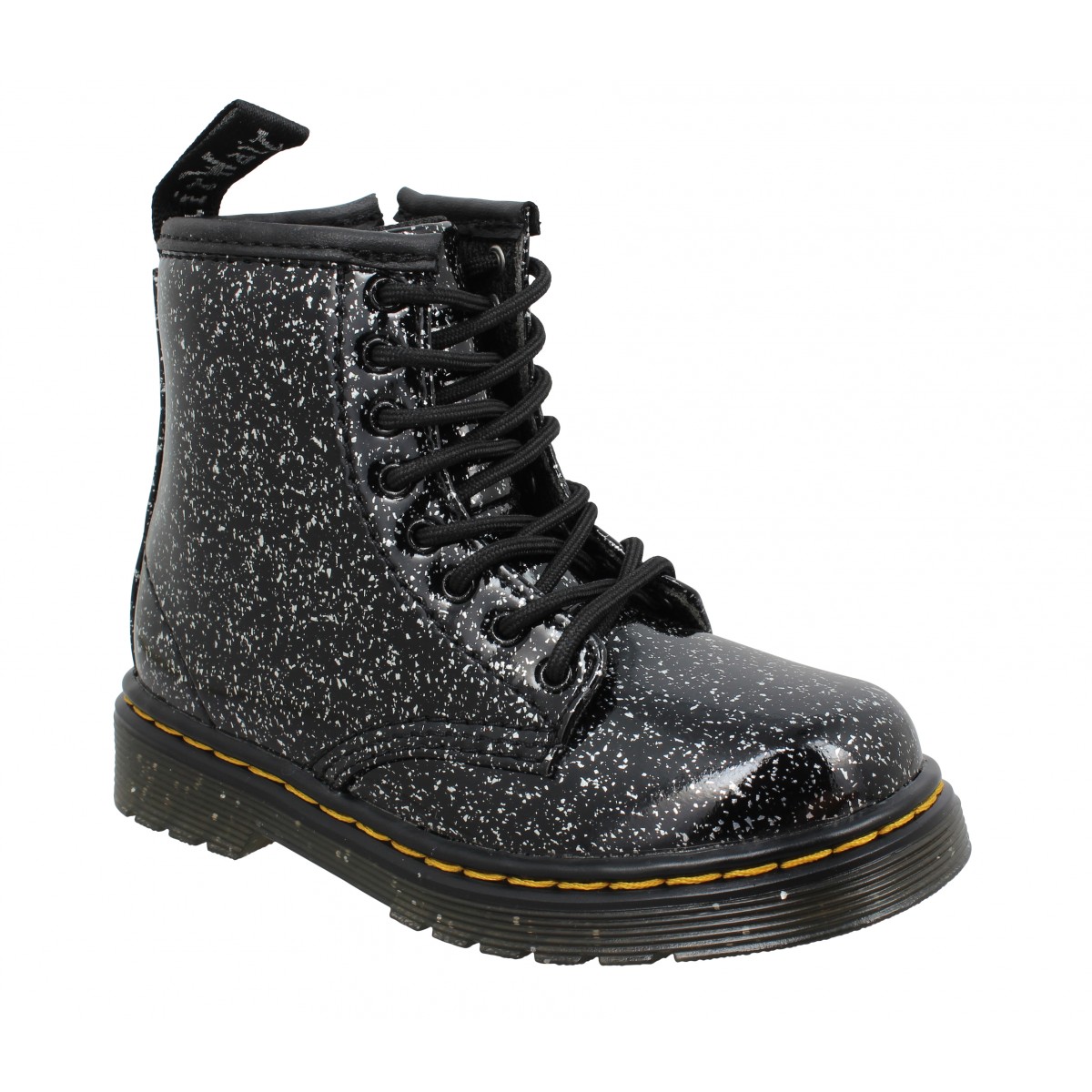 Bottines Dr MARTENS 1460 cosmic glitter Enfant Noir