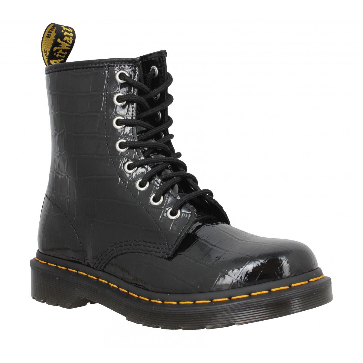 Doc martens vernis noir hot sale