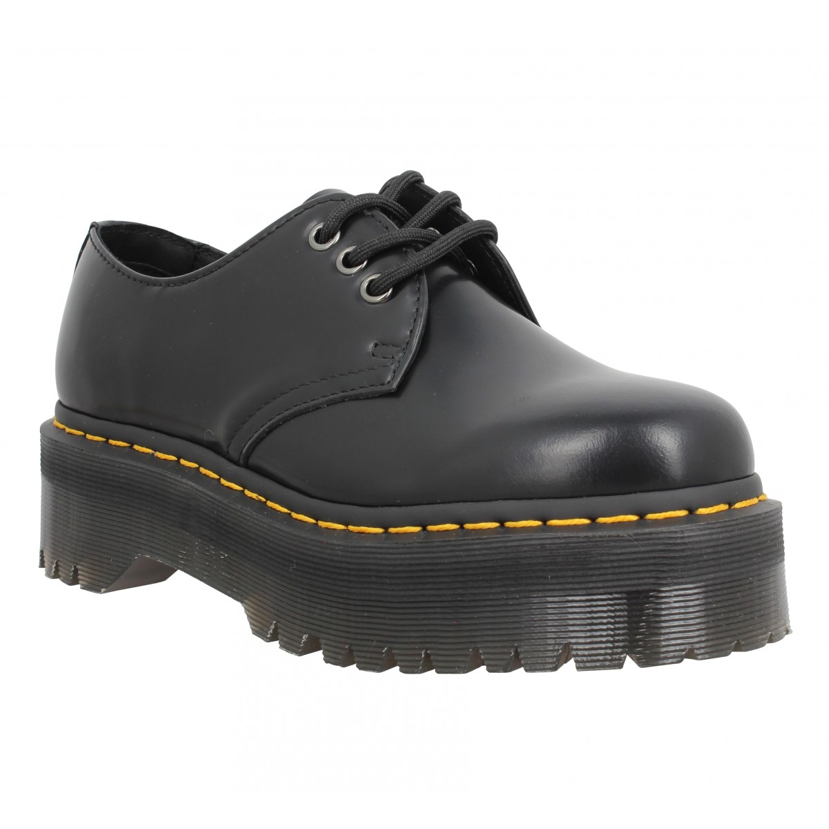 Chaussures à lacets Dr MARTENS 1461 quad cuir Femme Noir