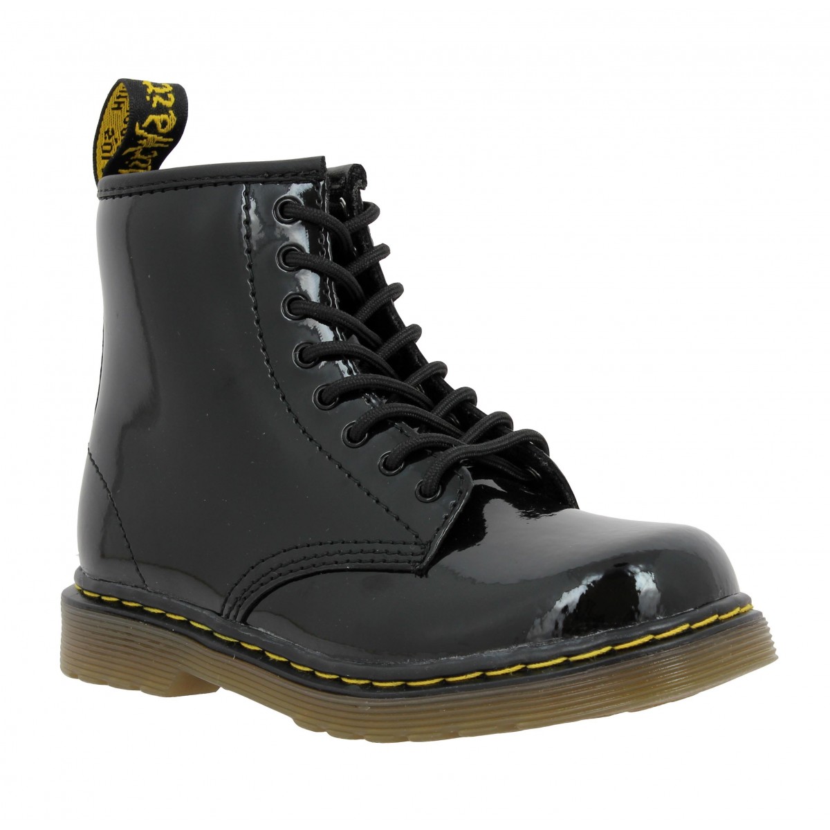 Bottines Dr MARTENS Brooklee vernis Enfant Noir