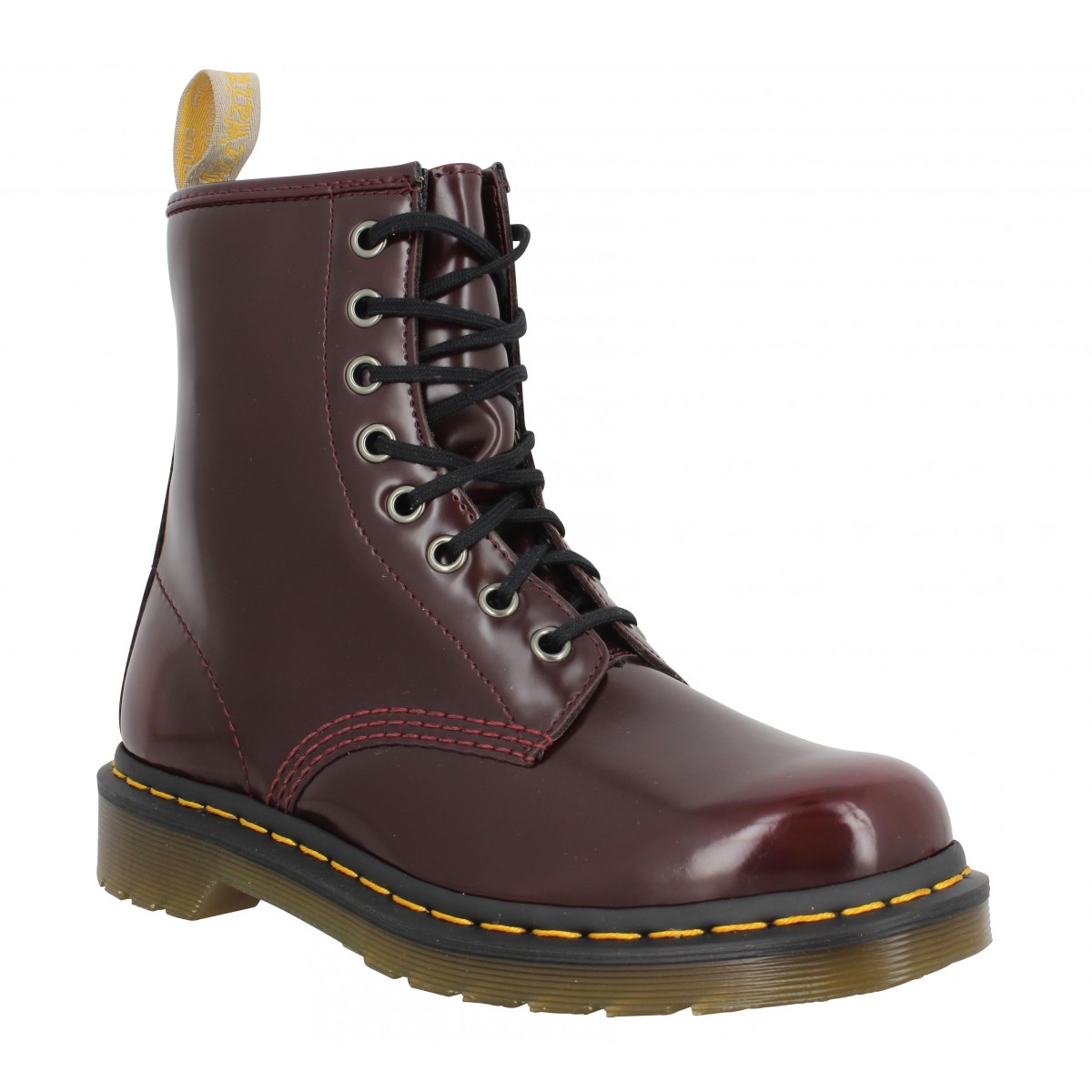 Dr MARTENS Vegan 1460 simili Femme-36-Cherry Red