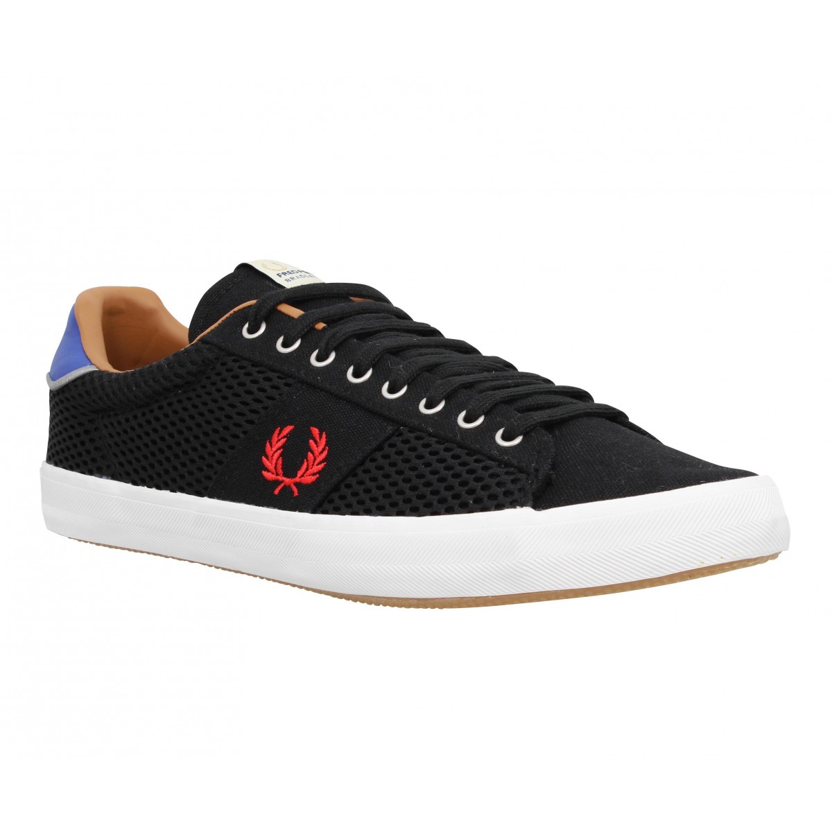 Baskets FRED PERRY Howells toile Homme Noir