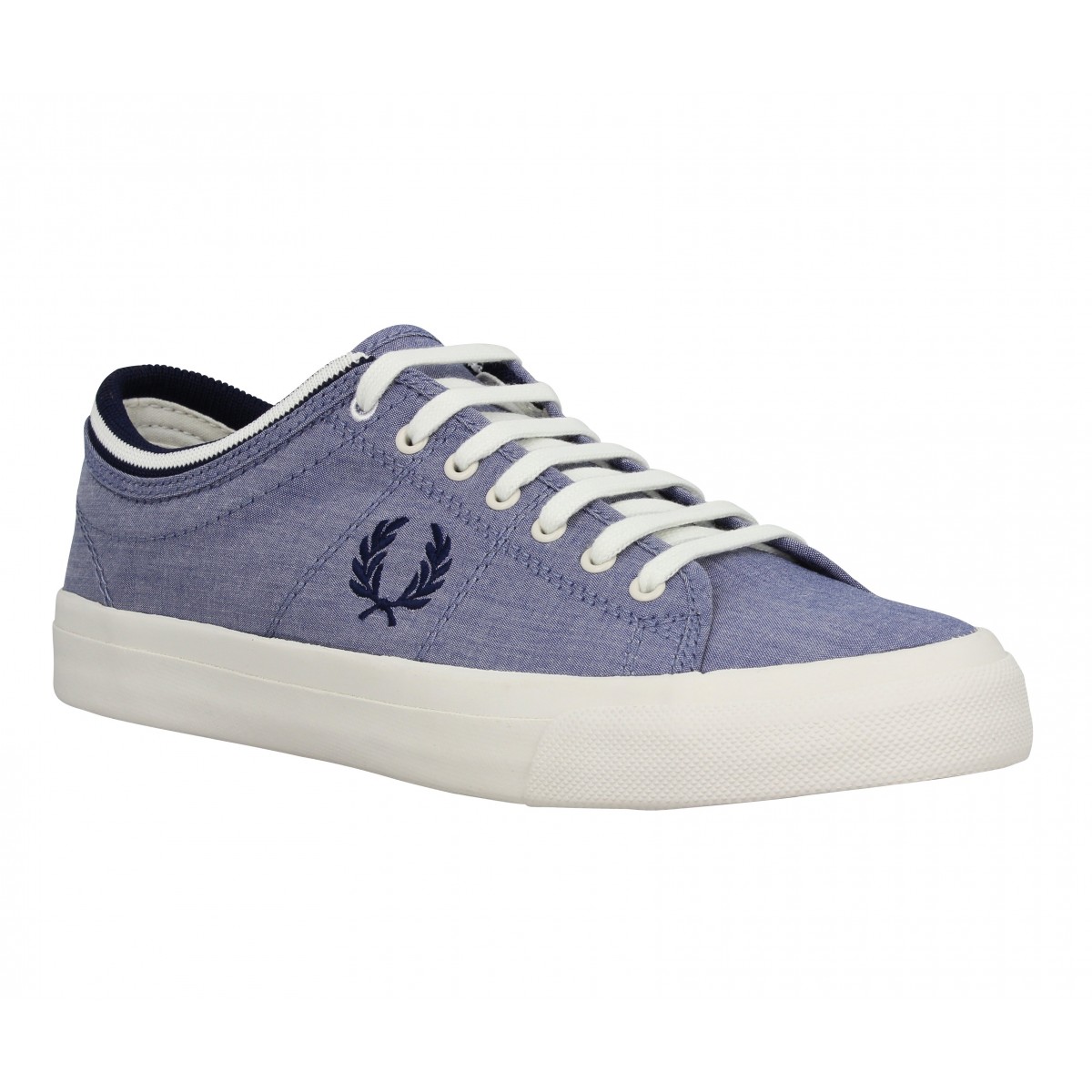 Baskets FRED PERRY Kendrick chambray Homme Bleu
