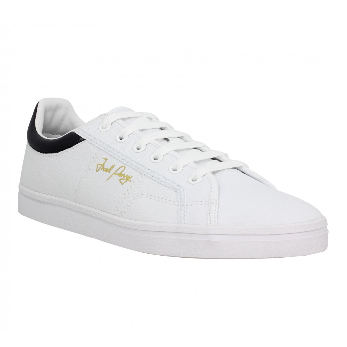 Baskets FRED PERRY Sidespin toile Homme White