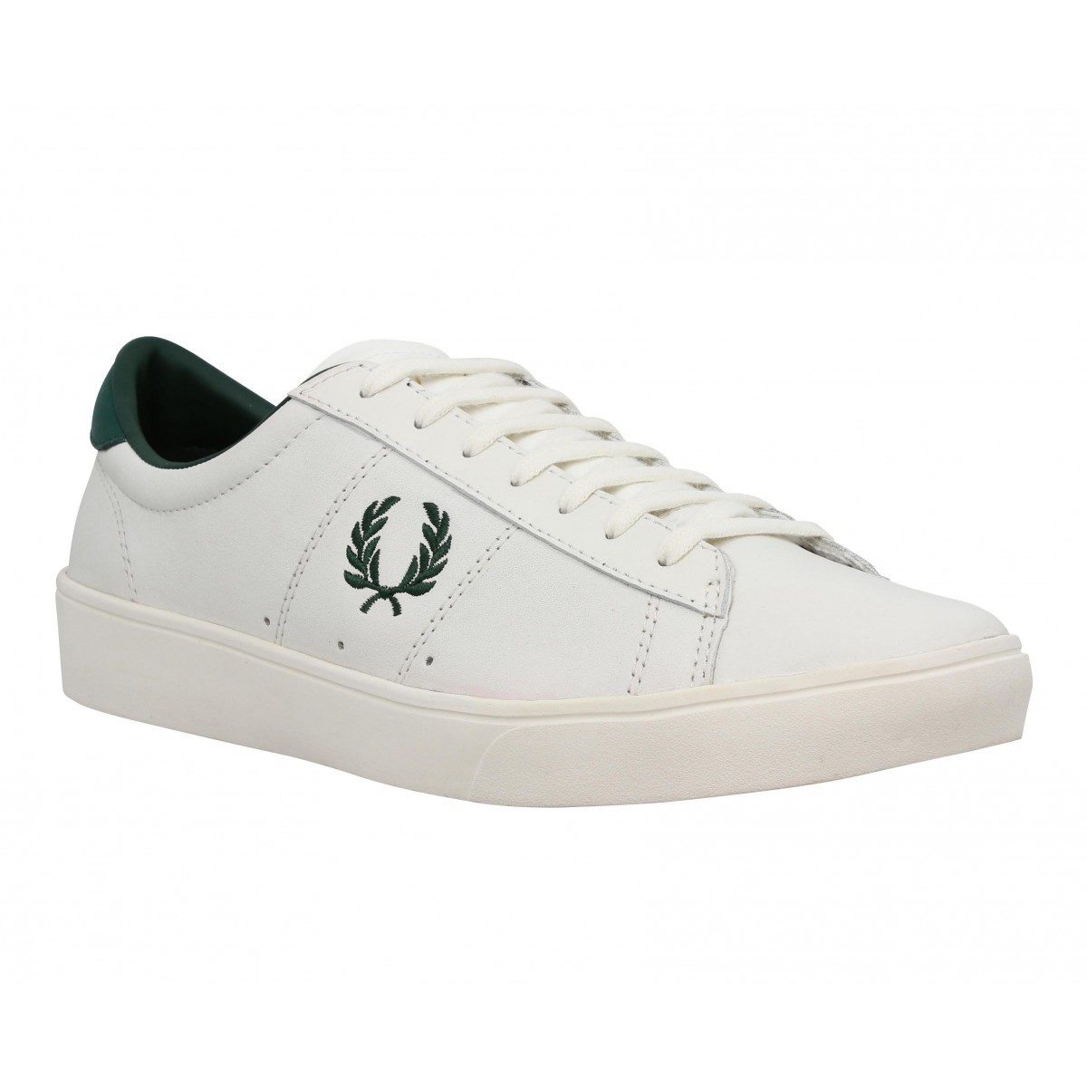 Baskets FRED PERRY Spencer cuir Homme Blanc