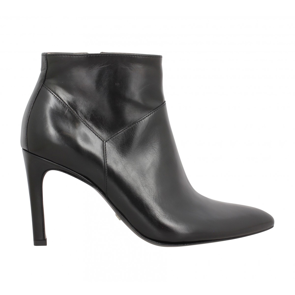 Low boots cuir noir femme best sale