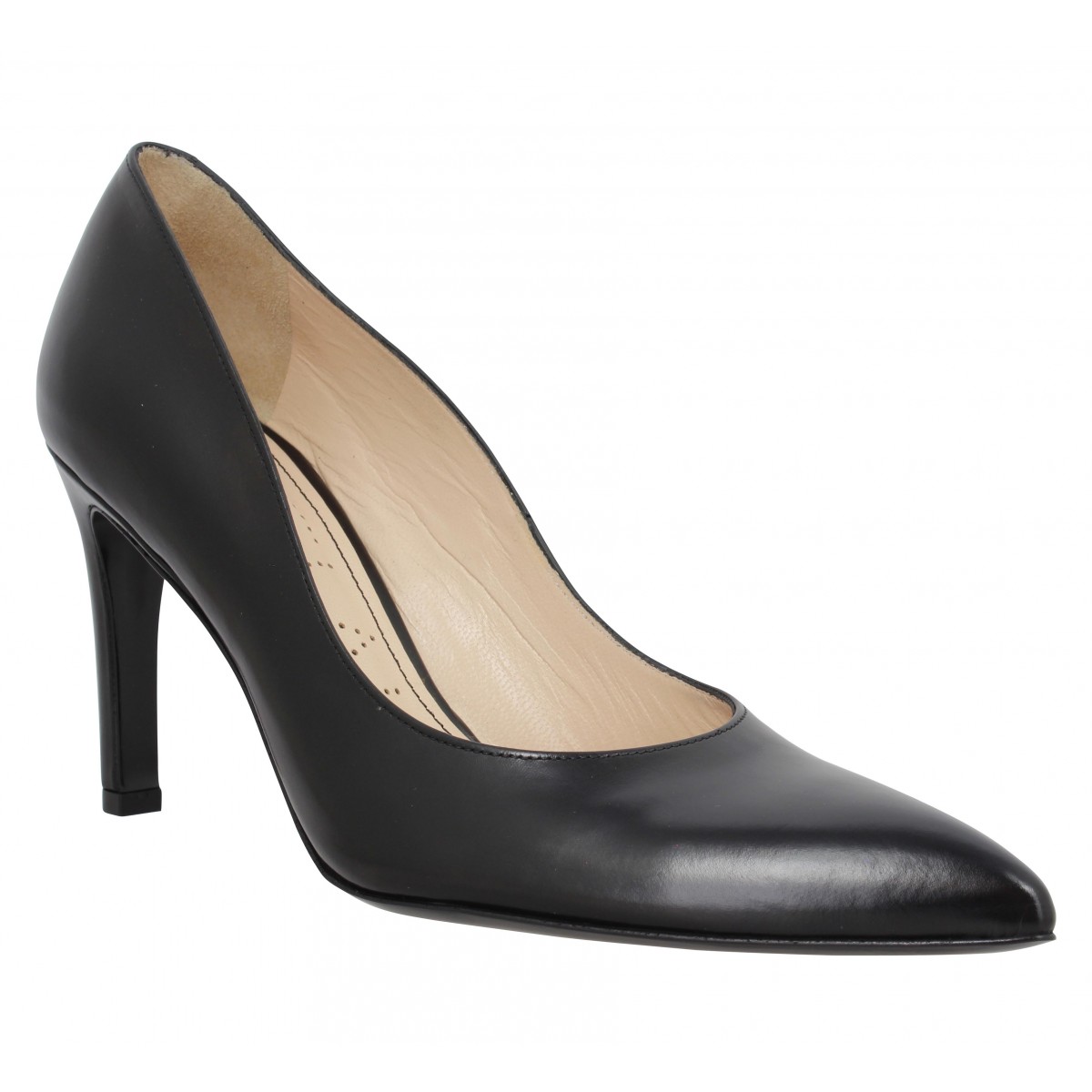 Free lance forel 7 pumps cuir lisse femme noir femme Fanny