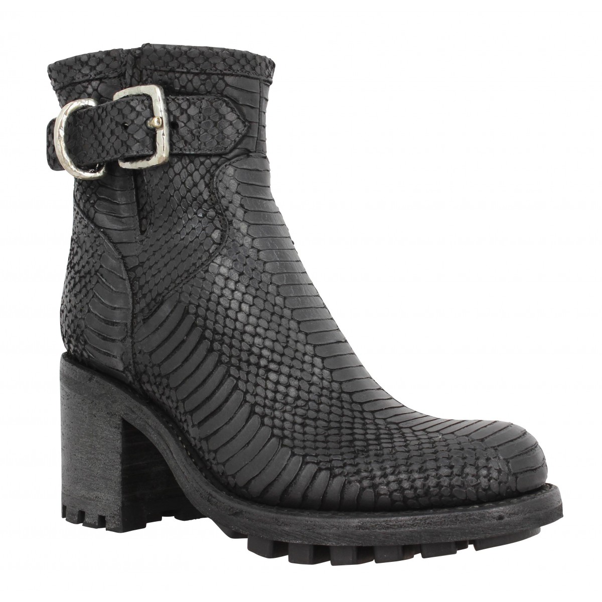 Bottines FREE LANCE Justy 7 Smalgero boiga wash Femme Noir