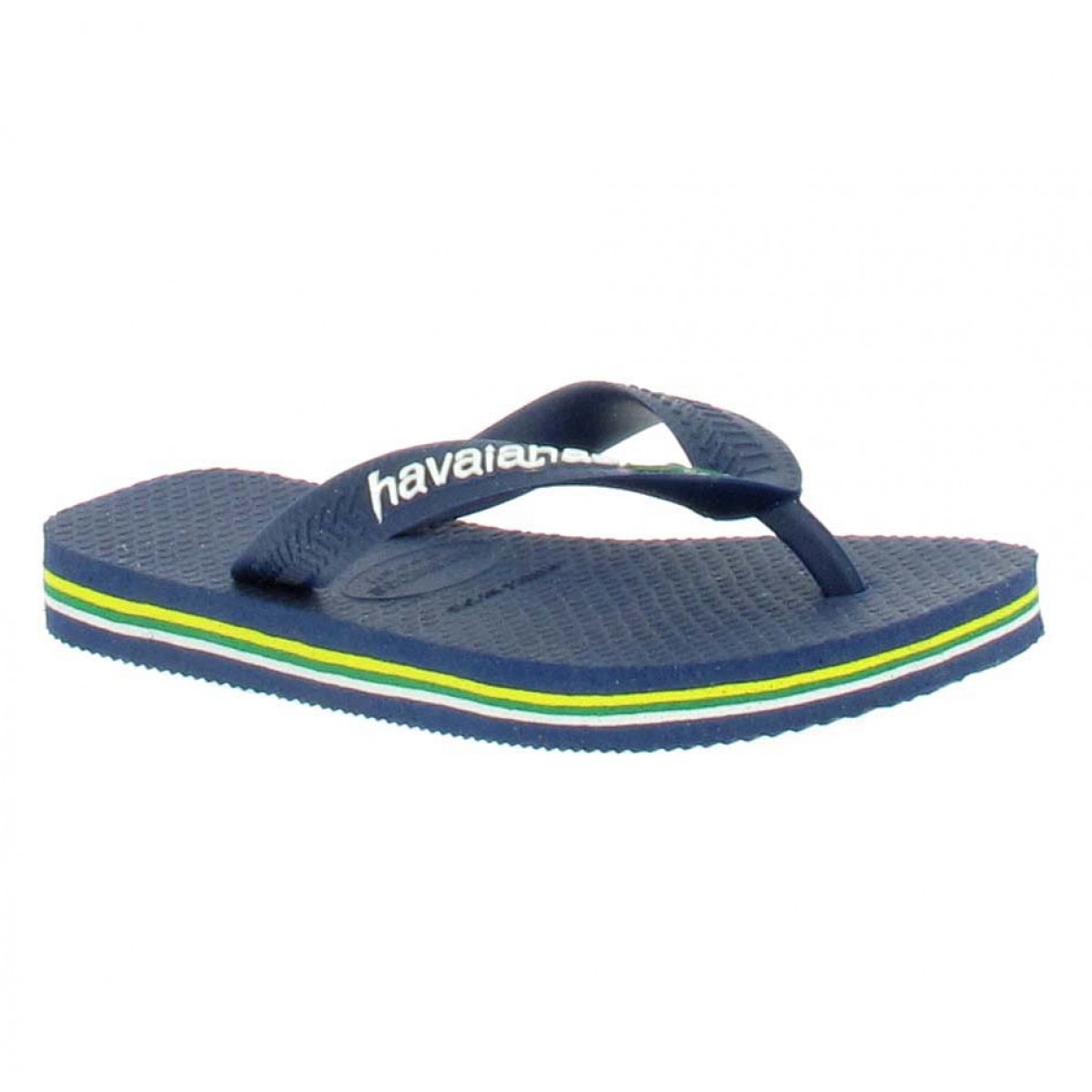 Tongs HAVAIANAS Brasil logo caoutchouc Enfant Marine