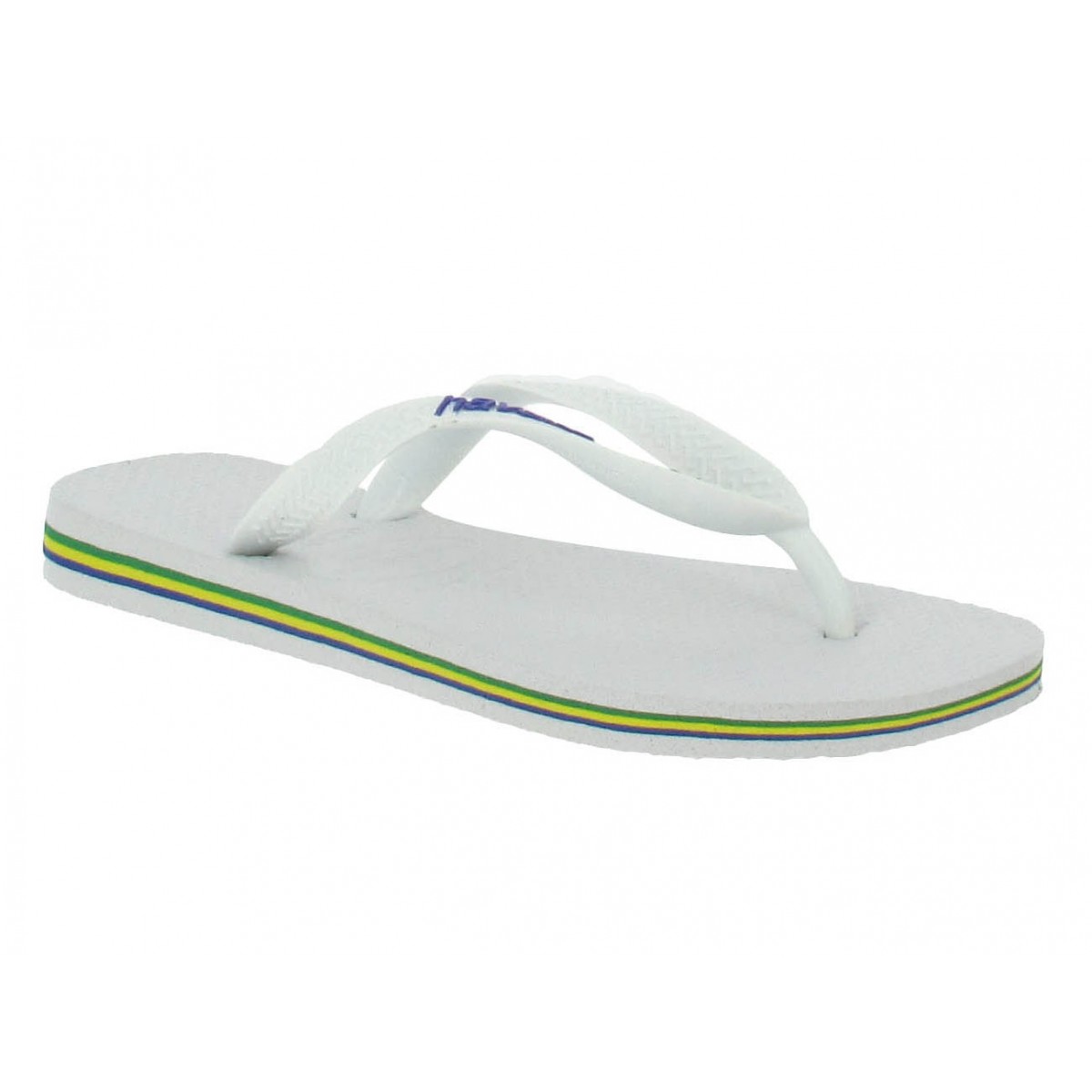 Tongs HAVAIANAS Brasil Logo caoutchouc Femme Blanc