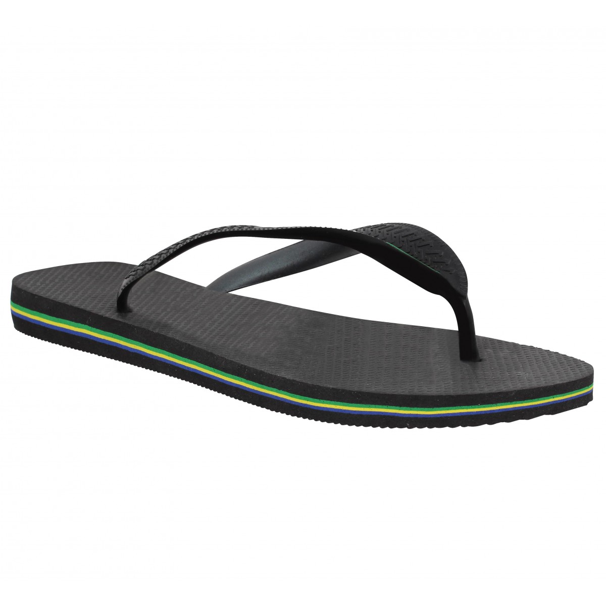 HAVAIANAS Brasil Logo caoutchouc Homme-39/40-Black Bl