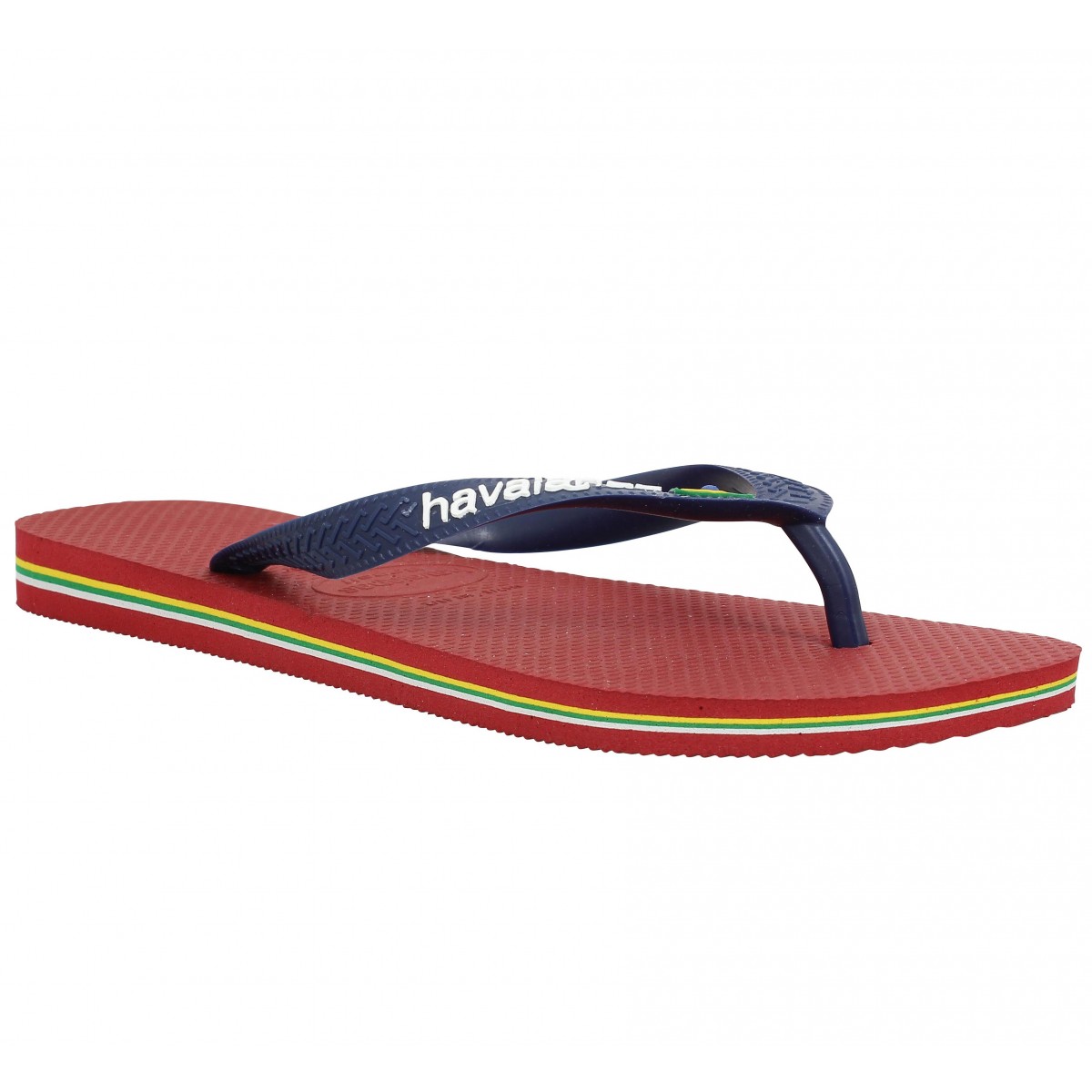 Tongs HAVAIANAS Brasil Logo caoutchouc Homme Red