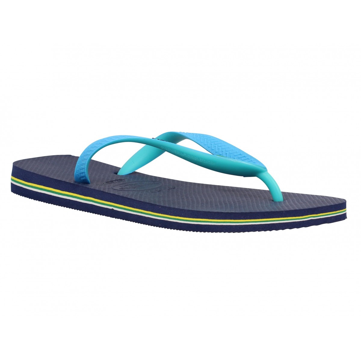 Tongs HAVAIANAS Brasil Mix caoutchouc Homme Navy + Turquoise