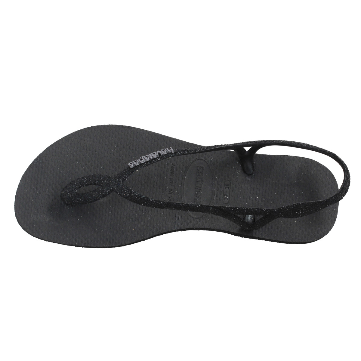 HAVAIANAS Luna Sparkle caoutchouc Femme Noir