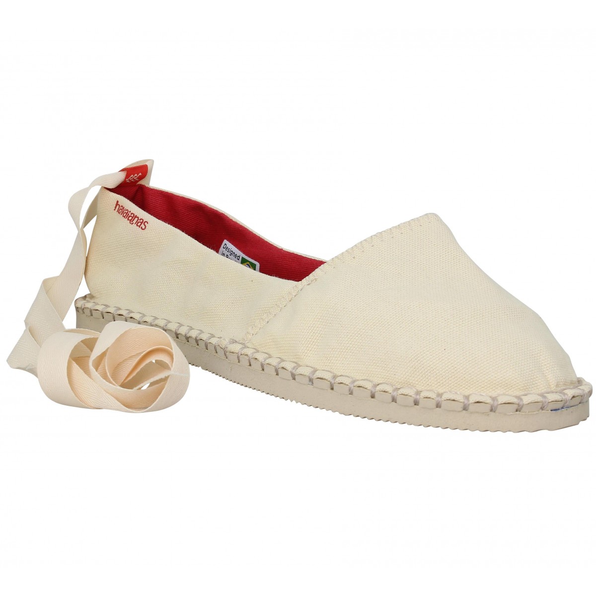 espadrille compensée femme beige