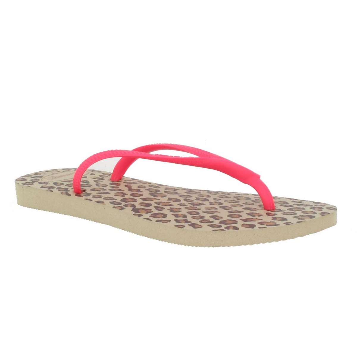 Tongs HAVAIANAS Slim Animal caoutchouc Femme Fluo Gris