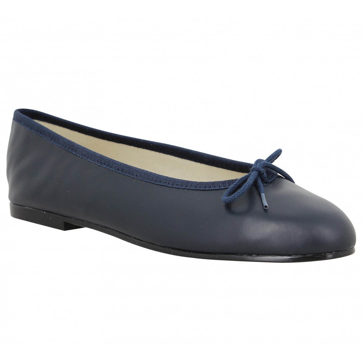 Ballerines HIRICA Ingrid cuir Femme Marine