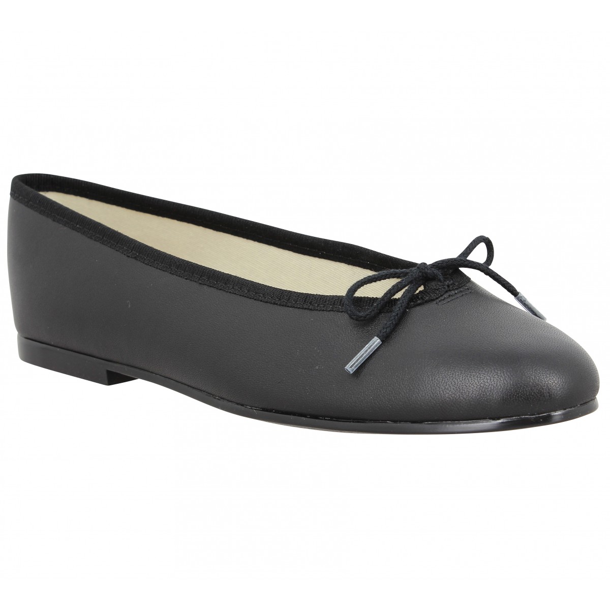 Ballerines HIRICA Ingrid cuir Femme Noir