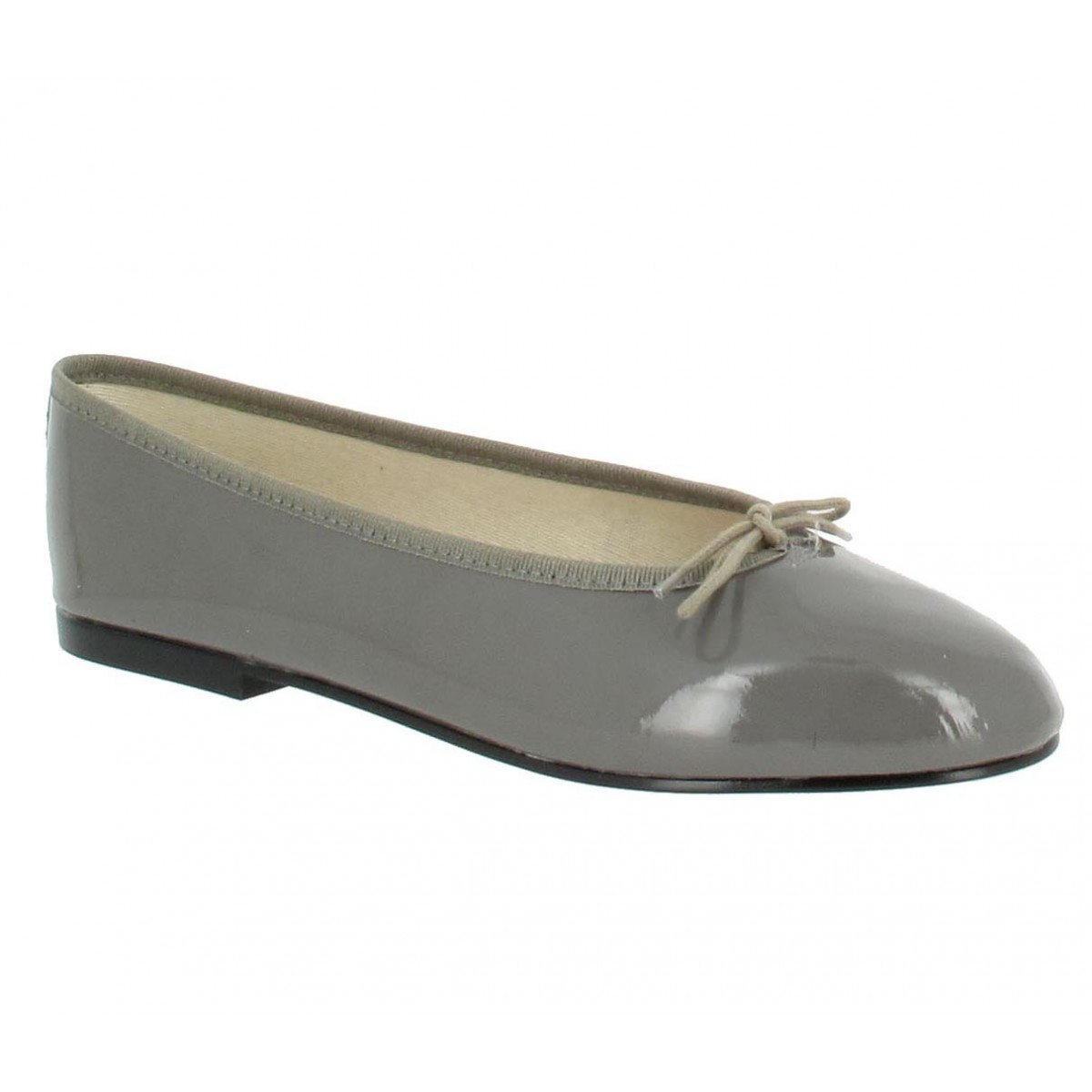 Ballerines HIRICA Ingrid vernis Femme Gris Fonce