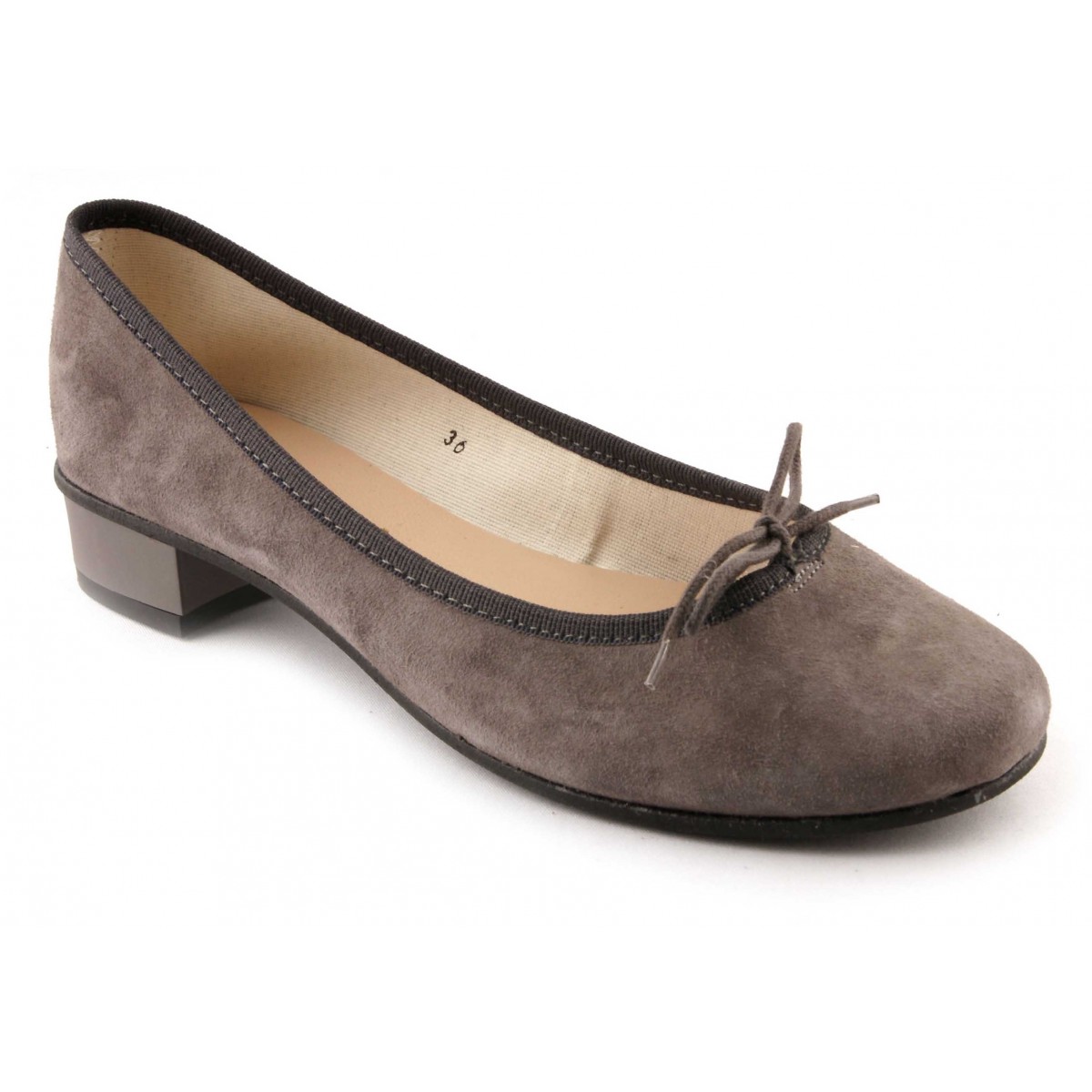 Ballerines HIRICA Lautrec velours Femme Gris