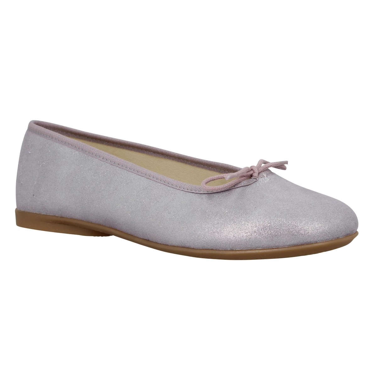 Ballerines HIRICA Zazie cuir irise Femme Ciment