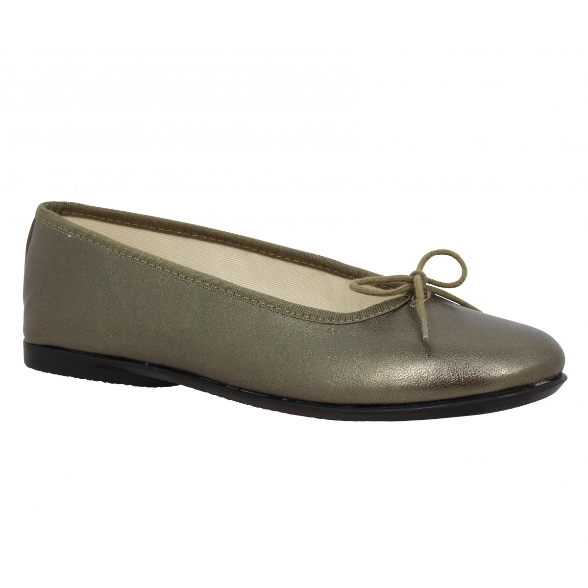 Ballerines HIRICA Zazie cuir metal Femme Graphite