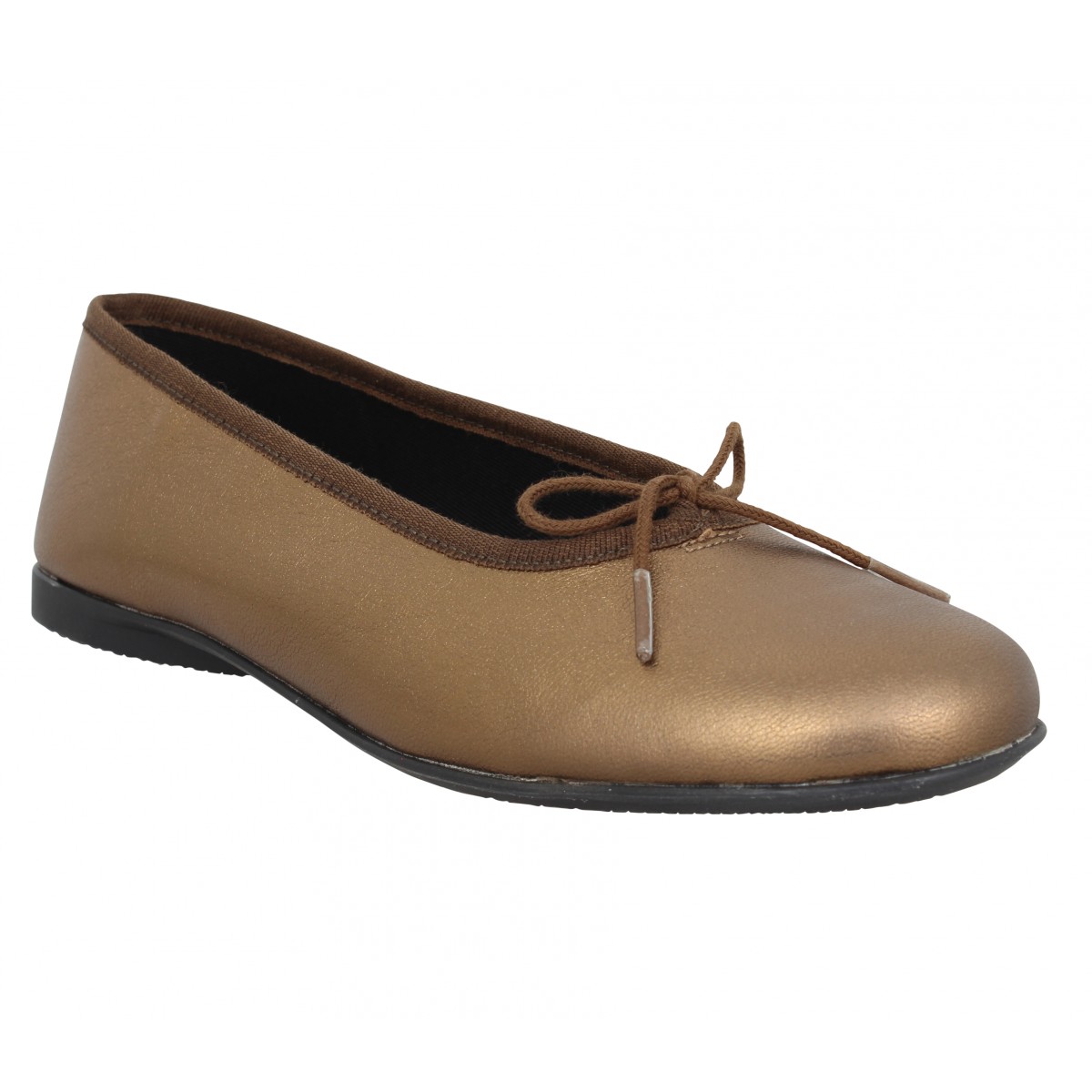 Ballerines HIRICA Zazie metal Femme Cognac